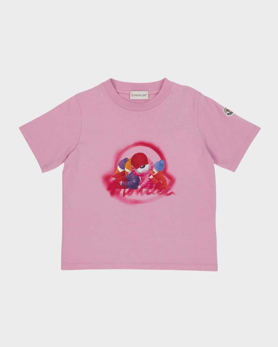 Boy's Bear Graphic Logo Patch T-Shirt, Size 8-